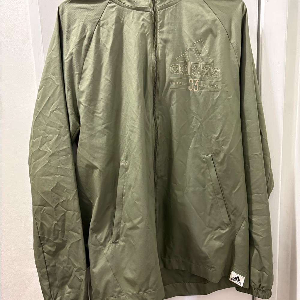 Adidas Men's Olive Windbreaker